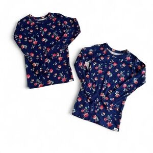 5T Baby Gap Floral Pajama‎ Tops – Blue Long Sleeve Sleepwear NWOT